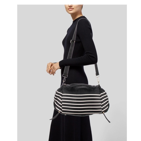 CYNTHIA ROWLEY STRIPED NYLON MINI WEEKENDER BAG - Picture 4 of 8